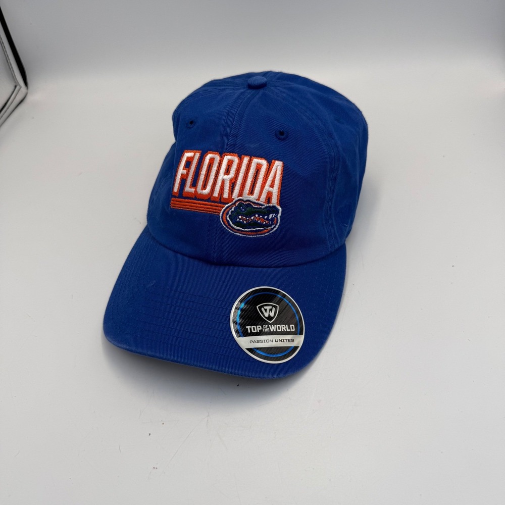 Florida Gators Hat Blue Adjustable Cotton Cap New Top of The World Football